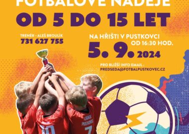 Nábor dětí fotbalový klub Pustkovec