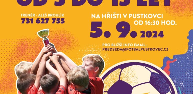 Nábor dětí fotbalový klub Pustkovec